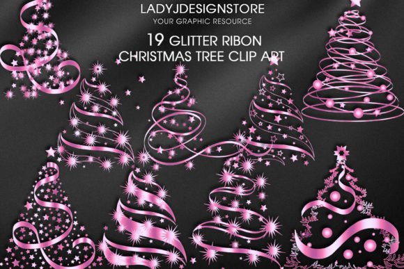 Download Pink Ribbon Sparkle Christmas Tree - Premium Bundle