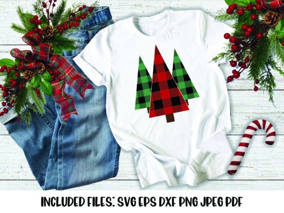 Download Buffalo Plaid Christmas Trees SVG - Plaid Collection