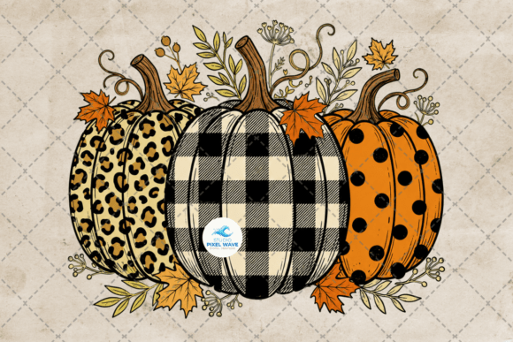 Download Autumn Leopard Pumpkin Buffalo Plaid Png - Plaid Collection