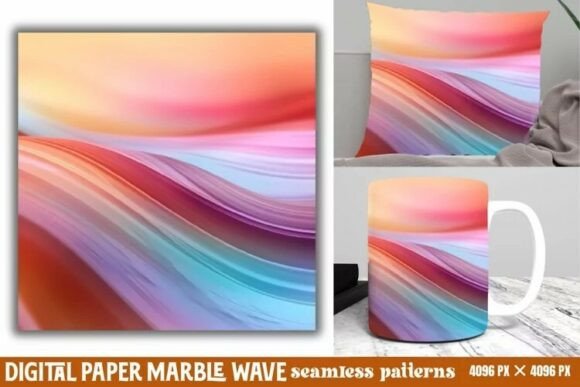 Download Marble Wave Digital Paper Background - Premium Resources